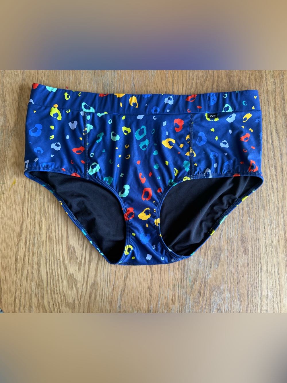 Unisex TomboyX Multicolor Leopard Print High Waisted Hipster Swim Bottoms 2X